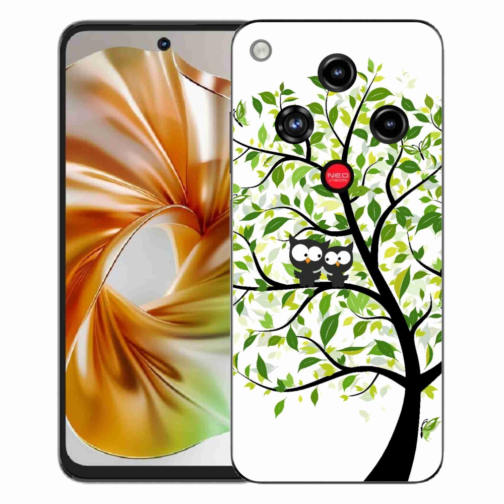 Gelový kryt mmCase na ZTE Nubia Focus 2 - sovičky na stromě