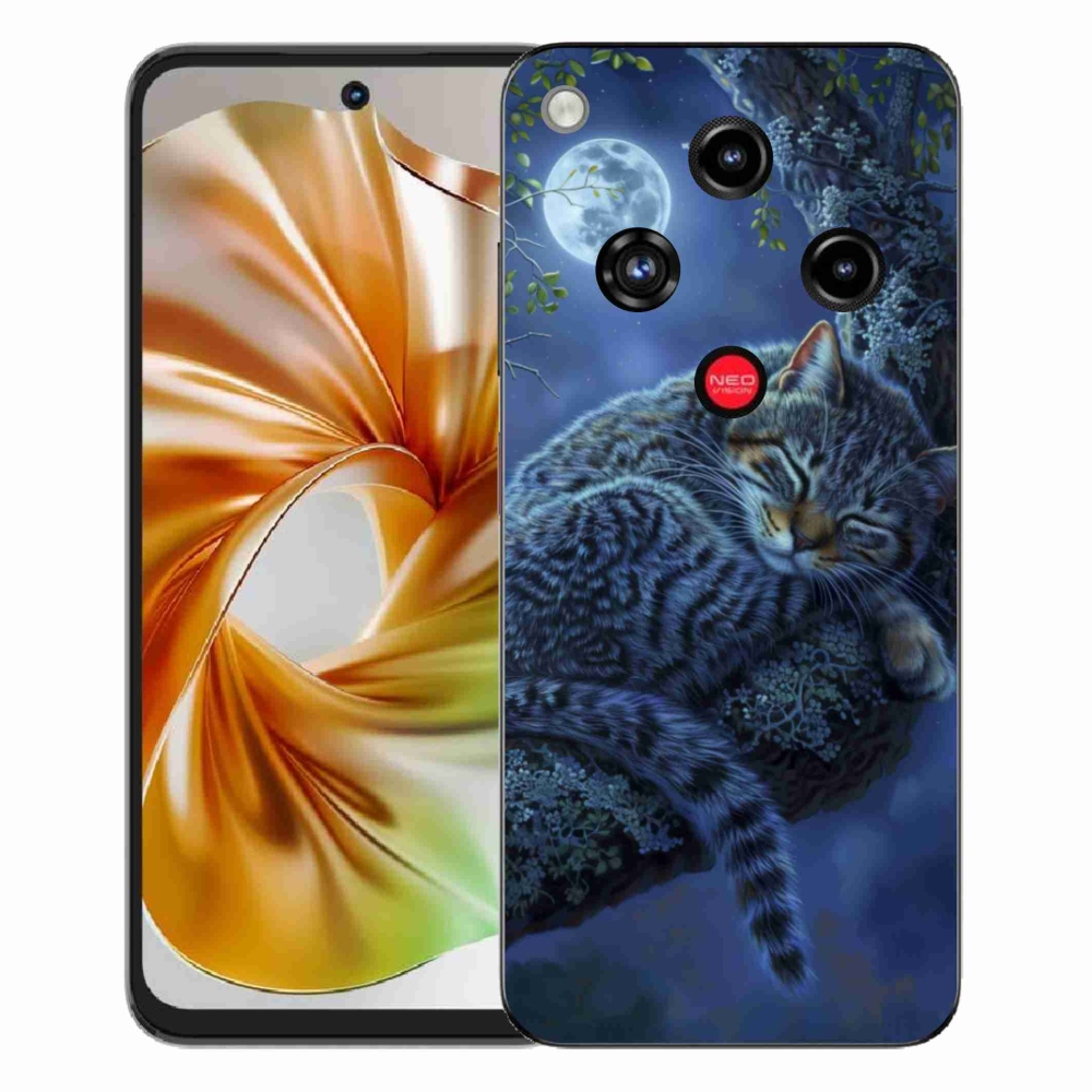 Gelový kryt mmCase na ZTE Nubia Focus 2 - spící kočka