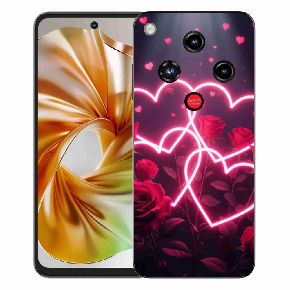 Gelový kryt mmCase na ZTE Nubia Focus 2 - srdce lásky