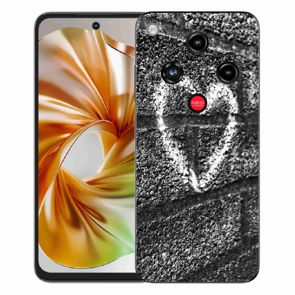 Gelový kryt mmCase na ZTE Nubia Focus 2 - srdce na zdi