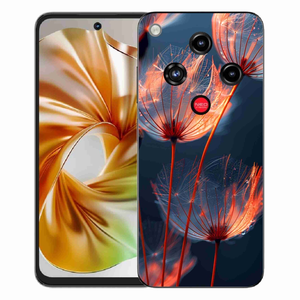 Gelový kryt mmCase na ZTE Nubia Focus 2 - světélkující chmýří