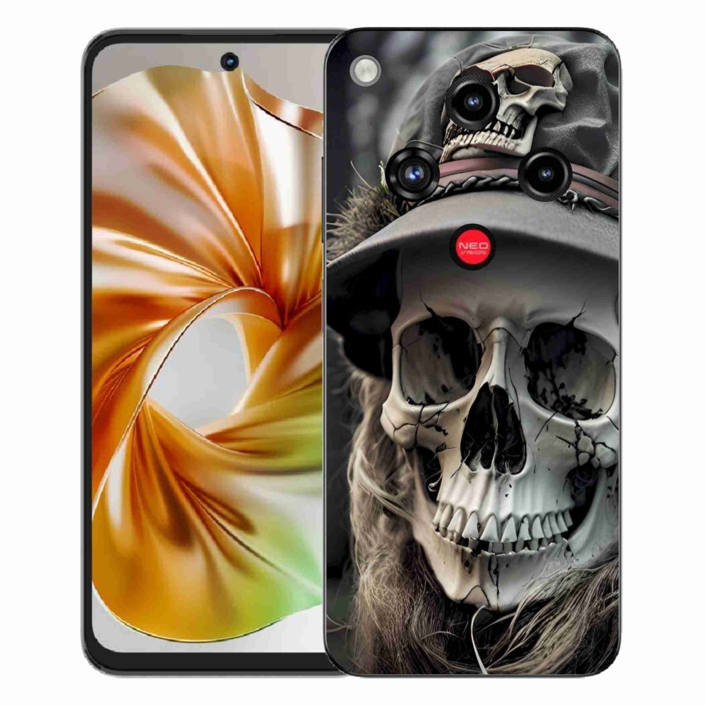 Gelový kryt mmCase na ZTE Nubia Focus 2 - temná lebka