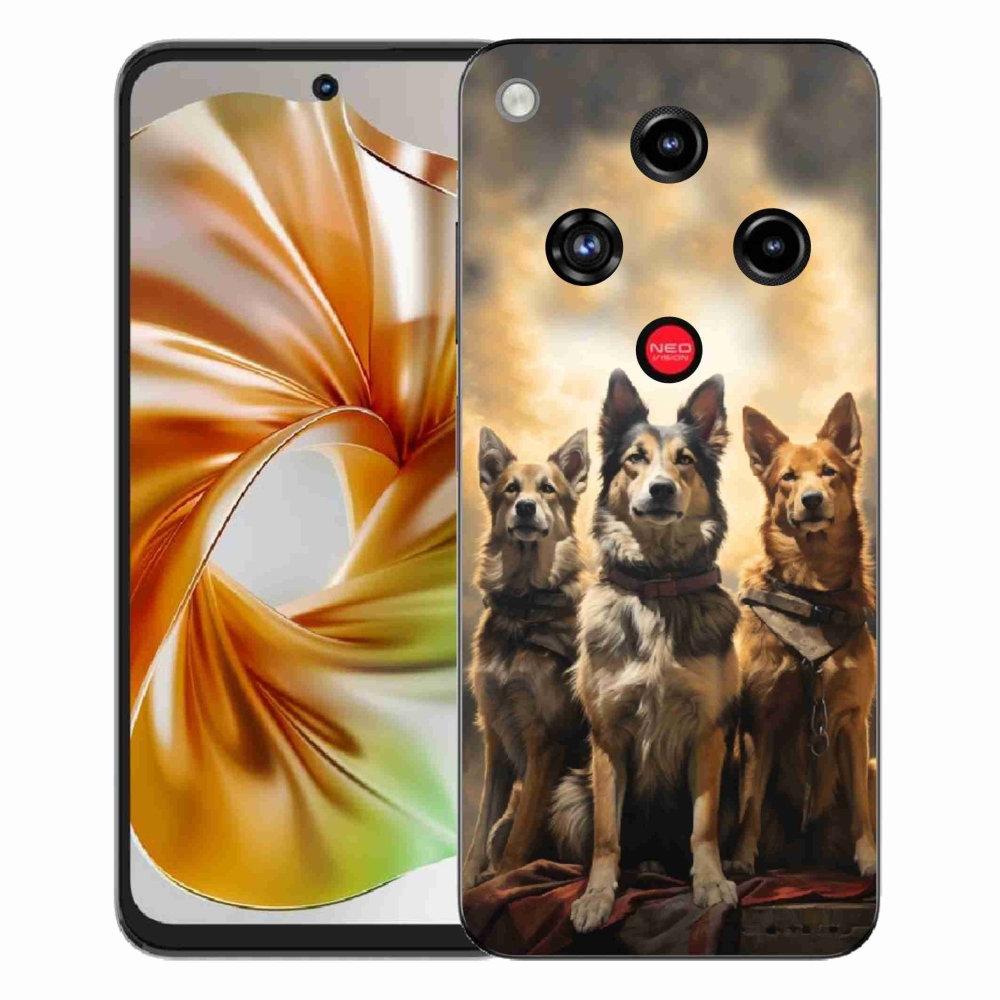 Gelový kryt mmCase na ZTE Nubia Focus 2 - tři psi