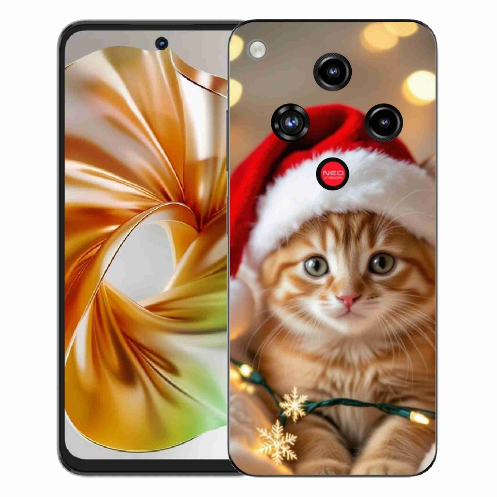 Gelový kryt mmCase na ZTE Nubia Focus 2 - vánoční kotě