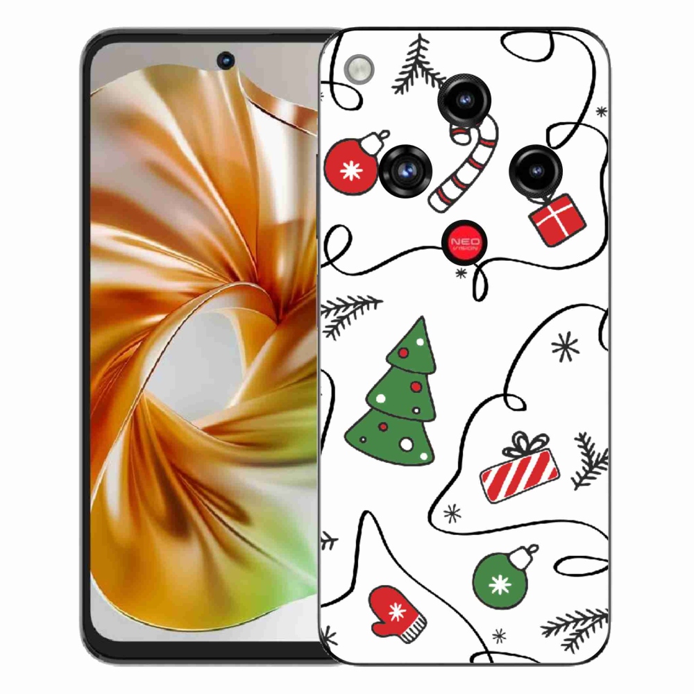 Gelový kryt mmCase na ZTE Nubia Focus 2 - vánoční motivy