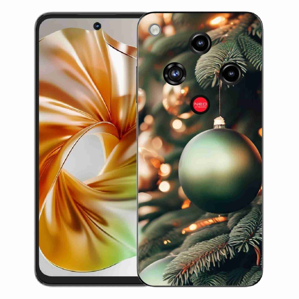 Gelový kryt mmCase na ZTE Nubia Focus 2 - vánoční ozdoby 1