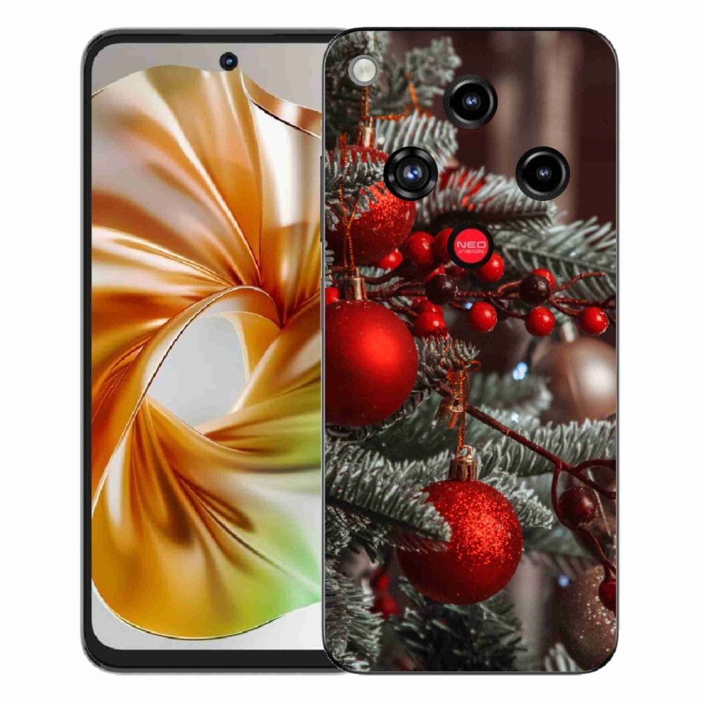 Gelový kryt mmCase na ZTE Nubia Focus 2 - vánoční ozdoby 2