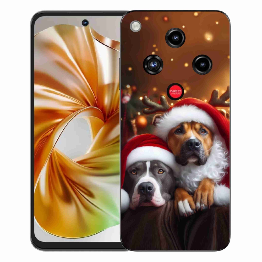 Gelový kryt mmCase na ZTE Nubia Focus 2 - vánoční psi