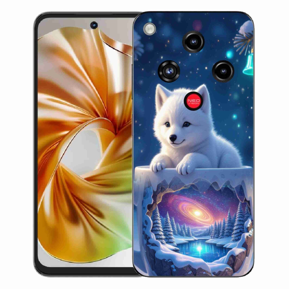 Gelový kryt mmCase na ZTE Nubia Focus 2 - vánoční štěně