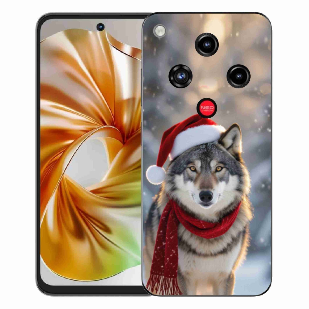 Gelový kryt mmCase na ZTE Nubia Focus 2 - vánoční vlk