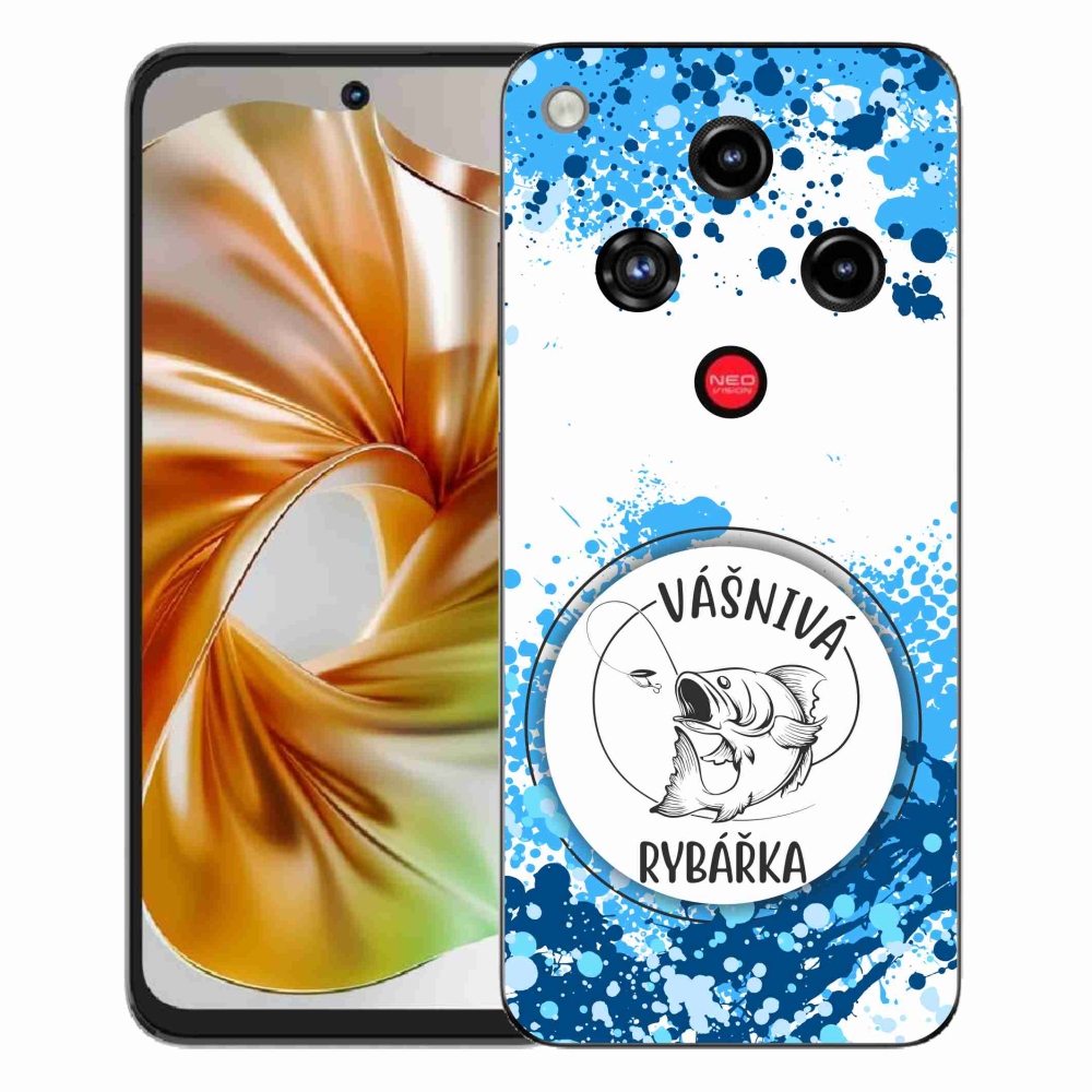 Gelový kryt mmCase na ZTE Nubia Focus 2 - vášnivá rybářka bílé pozadí
