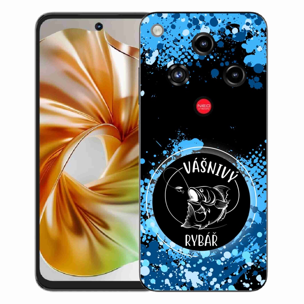 Gelový kryt mmCase na ZTE Nubia Focus 2 - vášnivý rybář černé pozadí