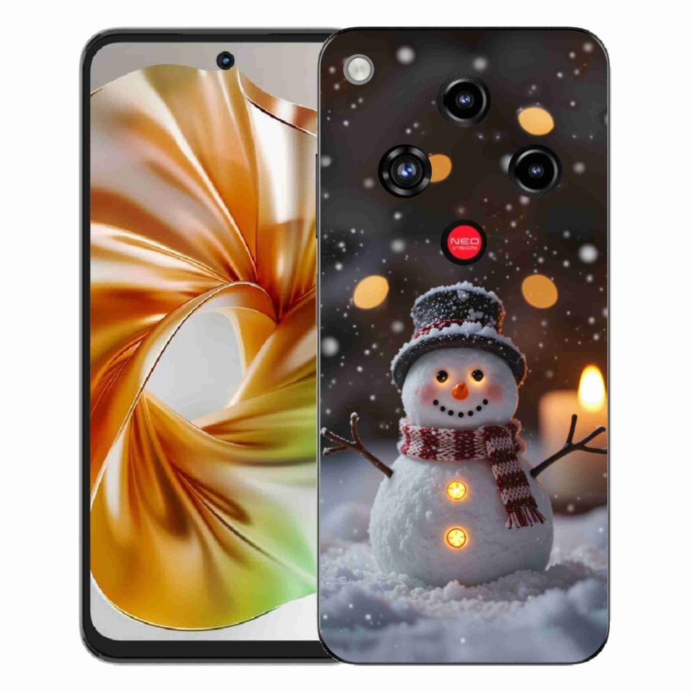 Gelový kryt mmCase na ZTE Nubia Focus 2 - veselý sněhulák
