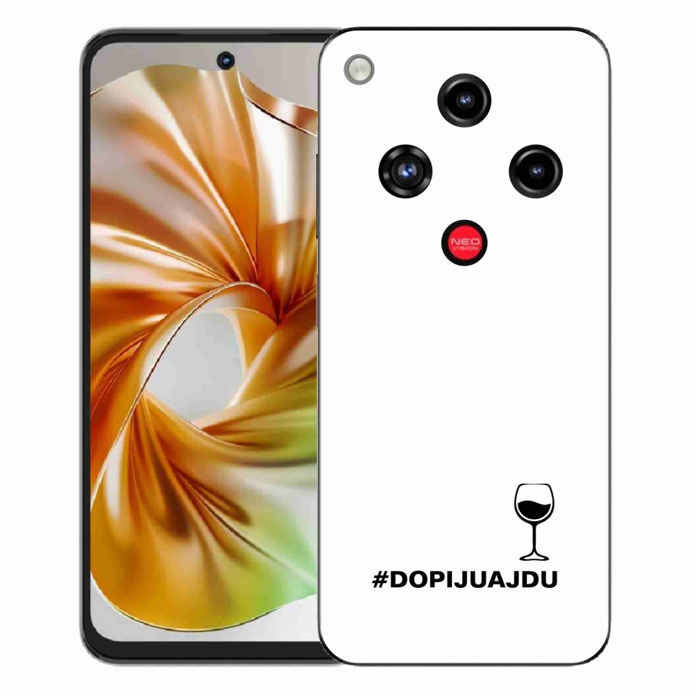 Gelový kryt mmCase na ZTE Nubia Focus 2 - vinný motiv bílé pozadí