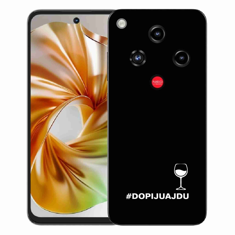 Gelový kryt mmCase na ZTE Nubia Focus 2 - vinný motiv černé pozadí