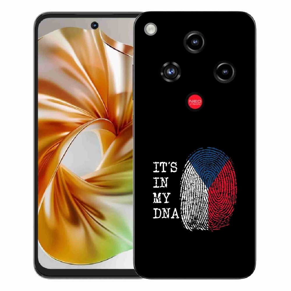 Gelový kryt mmCase na ZTE Nubia Focus 2 - vlajka otisk prstu černé pozadí
