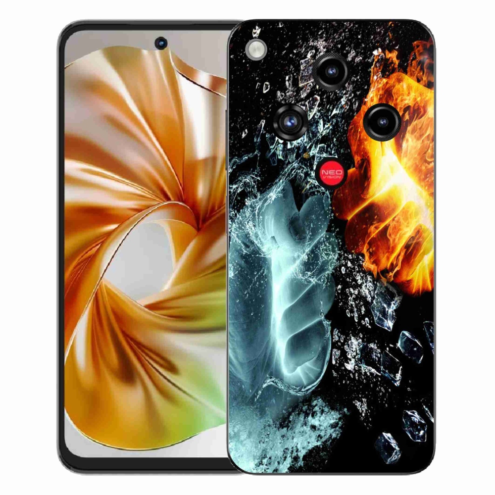 Gelový kryt mmCase na ZTE Nubia Focus 2 - voda a oheň