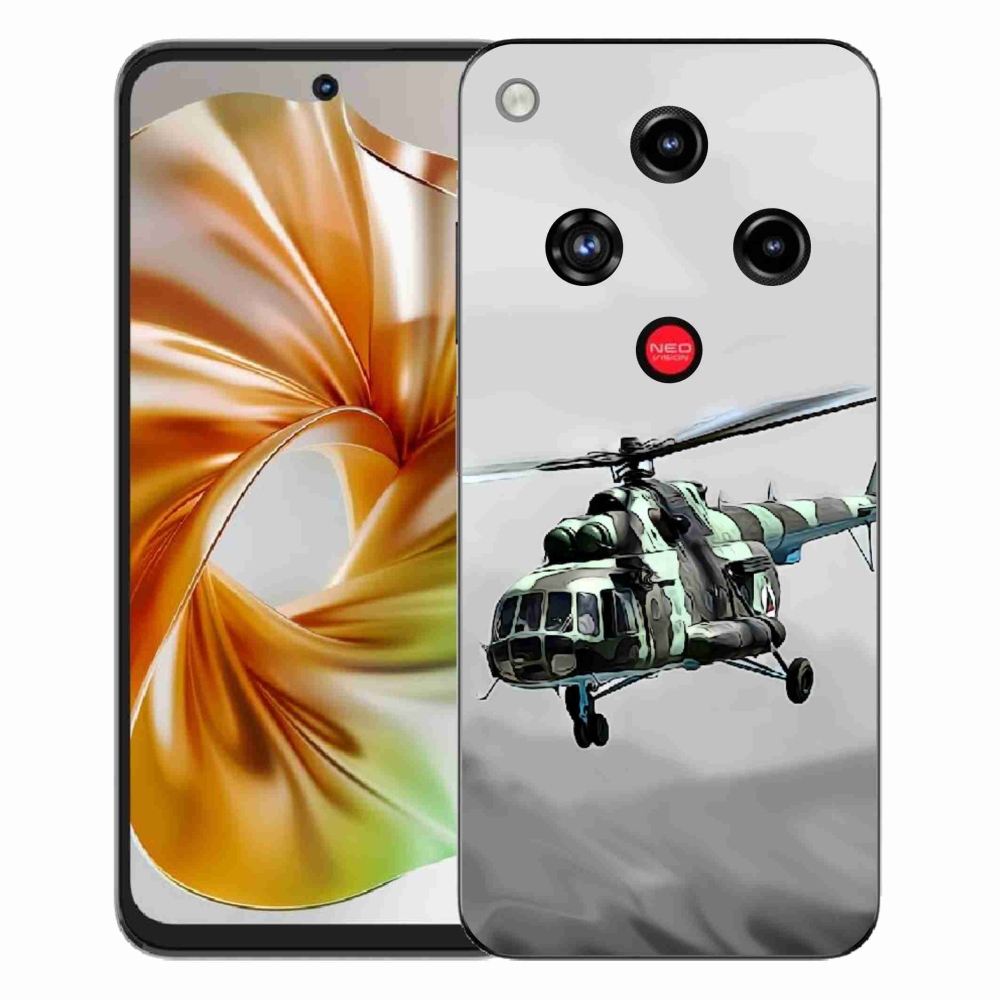 Gelový kryt mmCase na ZTE Nubia Focus 2 - vojenský vrtulník