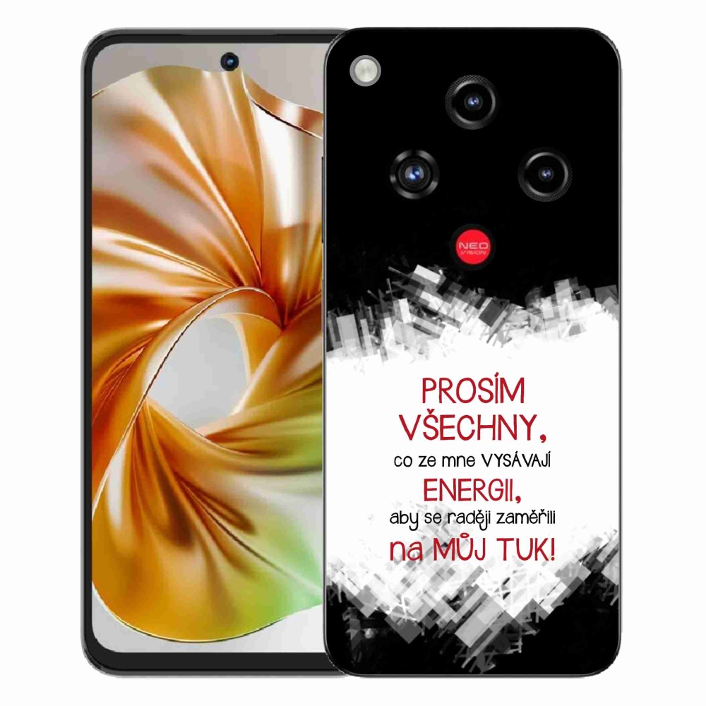 Gelový kryt mmCase na ZTE Nubia Focus 2 - vtipný text 1 červený