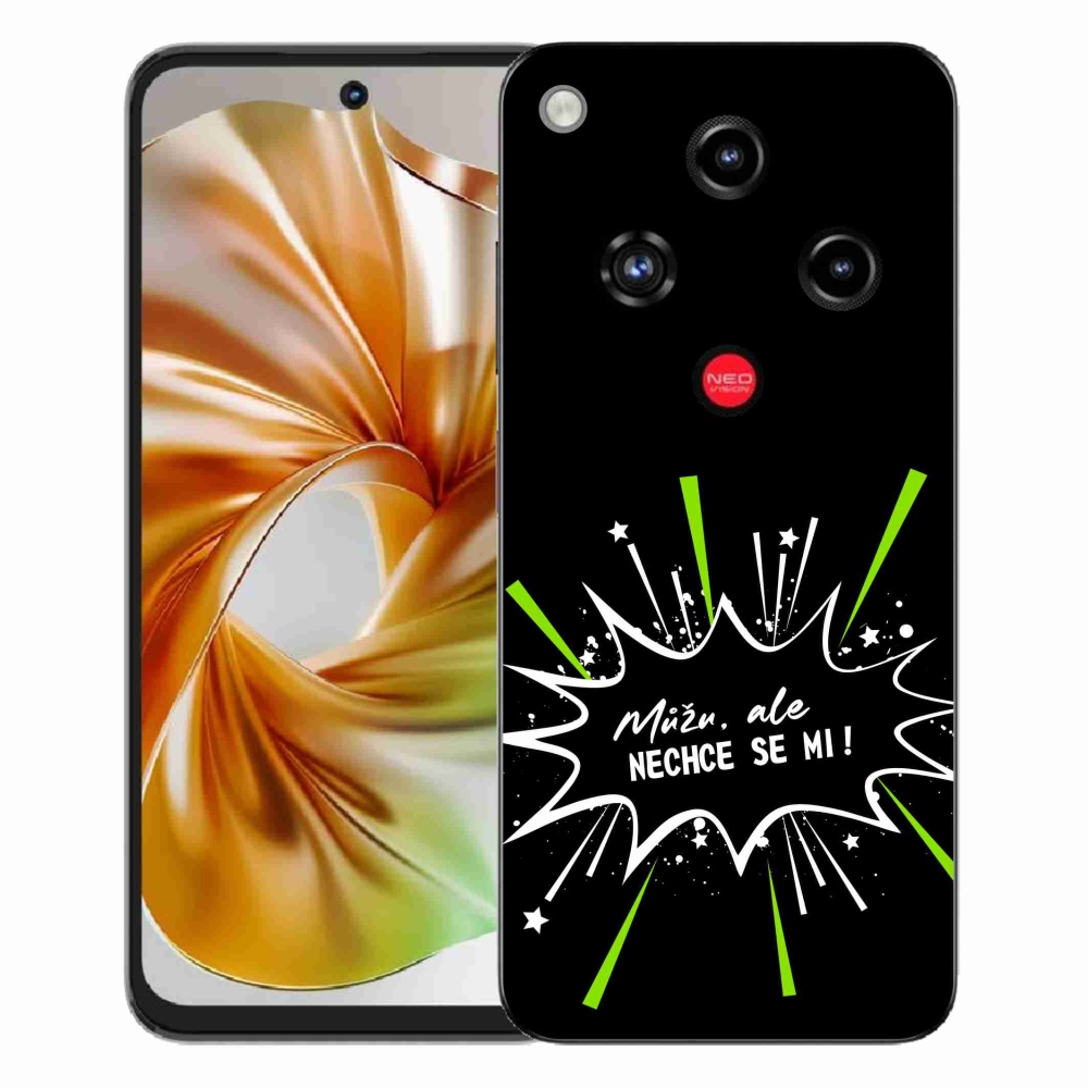 Gelový kryt mmCase na ZTE Nubia Focus 2 - vtipný text 11 černé pozadí