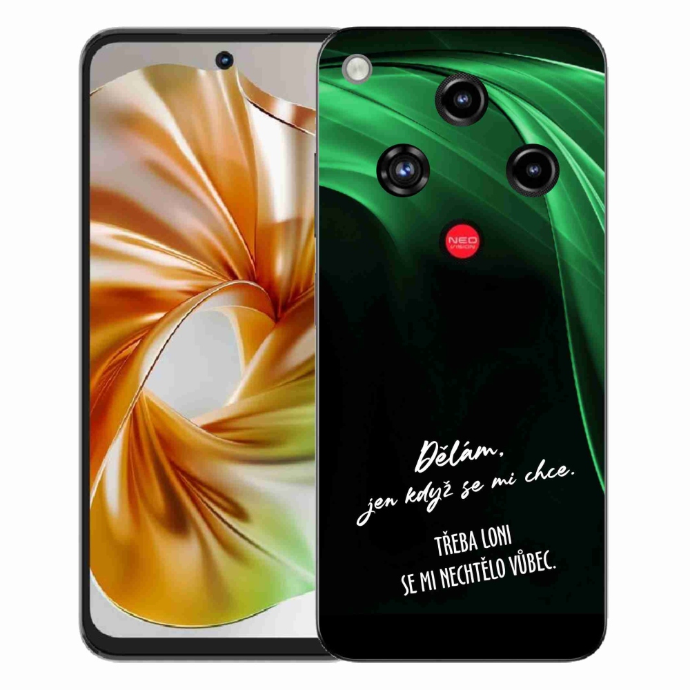 Gelový kryt mmCase na ZTE Nubia Focus 2 - vtipný text 12 černé pozadí