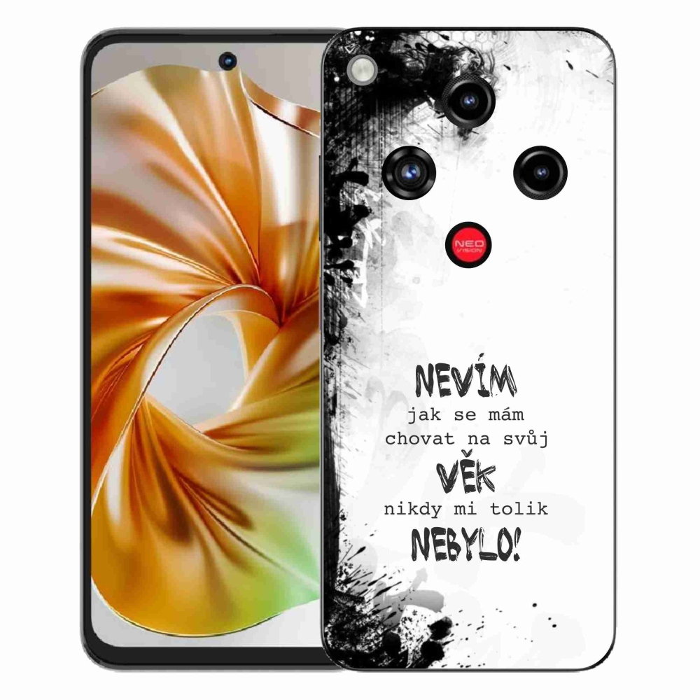 Gelový kryt mmCase na ZTE Nubia Focus 2 - vtipný text 14 bílé pozadí