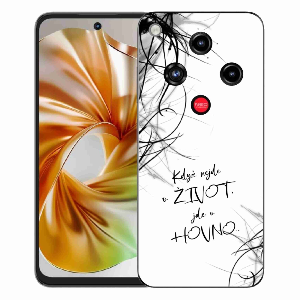 Gelový kryt mmCase na ZTE Nubia Focus 2 - vtipný text 16 bílé pozadí