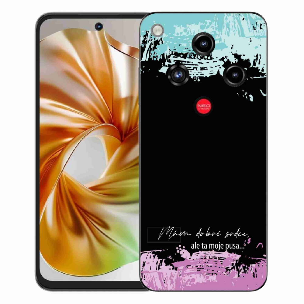 Gelový kryt mmCase na ZTE Nubia Focus 2 - vtipný text 3 černé pozadí