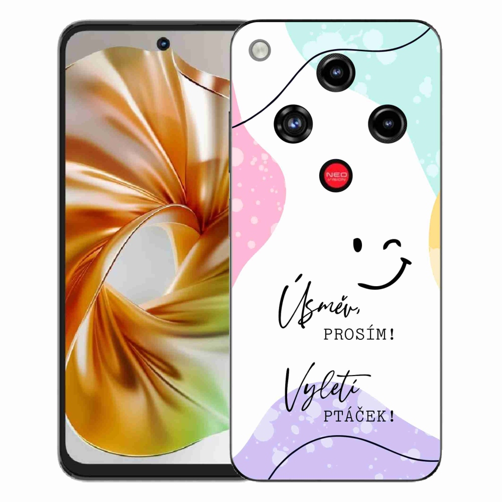 Gelový kryt mmCase na ZTE Nubia Focus 2 - vtipný text 4 bílé pozadí