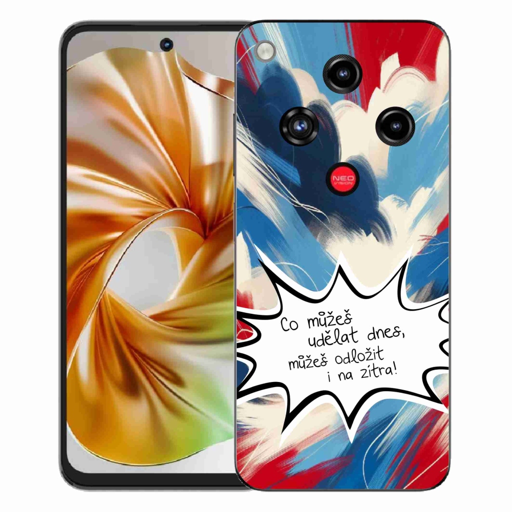 Gelový kryt mmCase na ZTE Nubia Focus 2 - vtipný text 9 bílé pozadí
