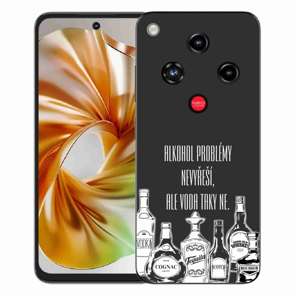 Gelový kryt mmCase na ZTE Nubia Focus 2 - vtipný text černé pozadí