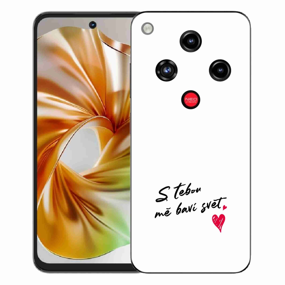 Gelový kryt mmCase na ZTE Nubia Focus 2 - zamilovaný text 1 bílé pozadí