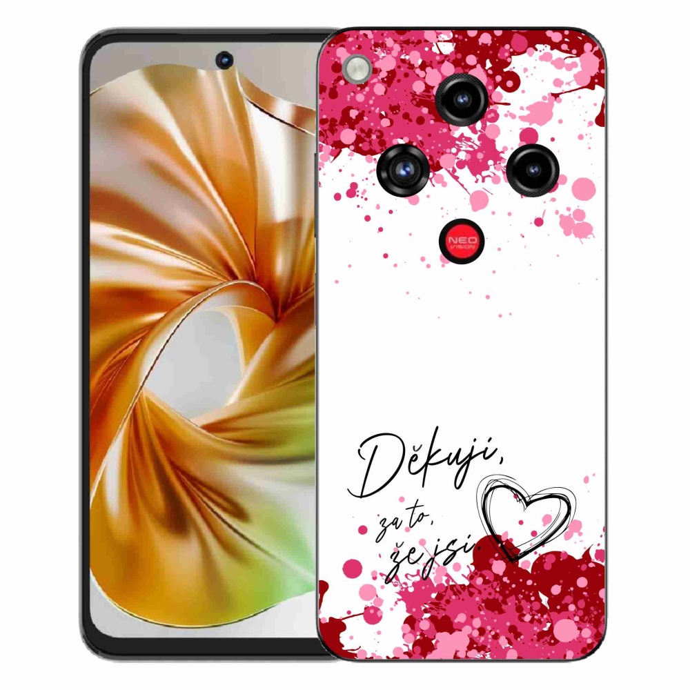 Gelový kryt mmCase na ZTE Nubia Focus 2 - zamilovaný text 2 bílé pozadí