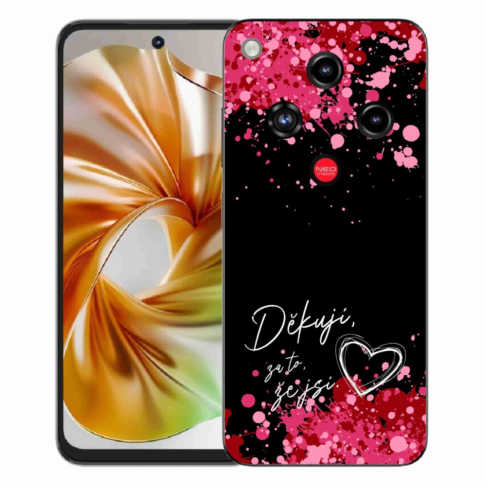 Gelový kryt mmCase na ZTE Nubia Focus 2 - zamilovaný text 2 černé pozadí
