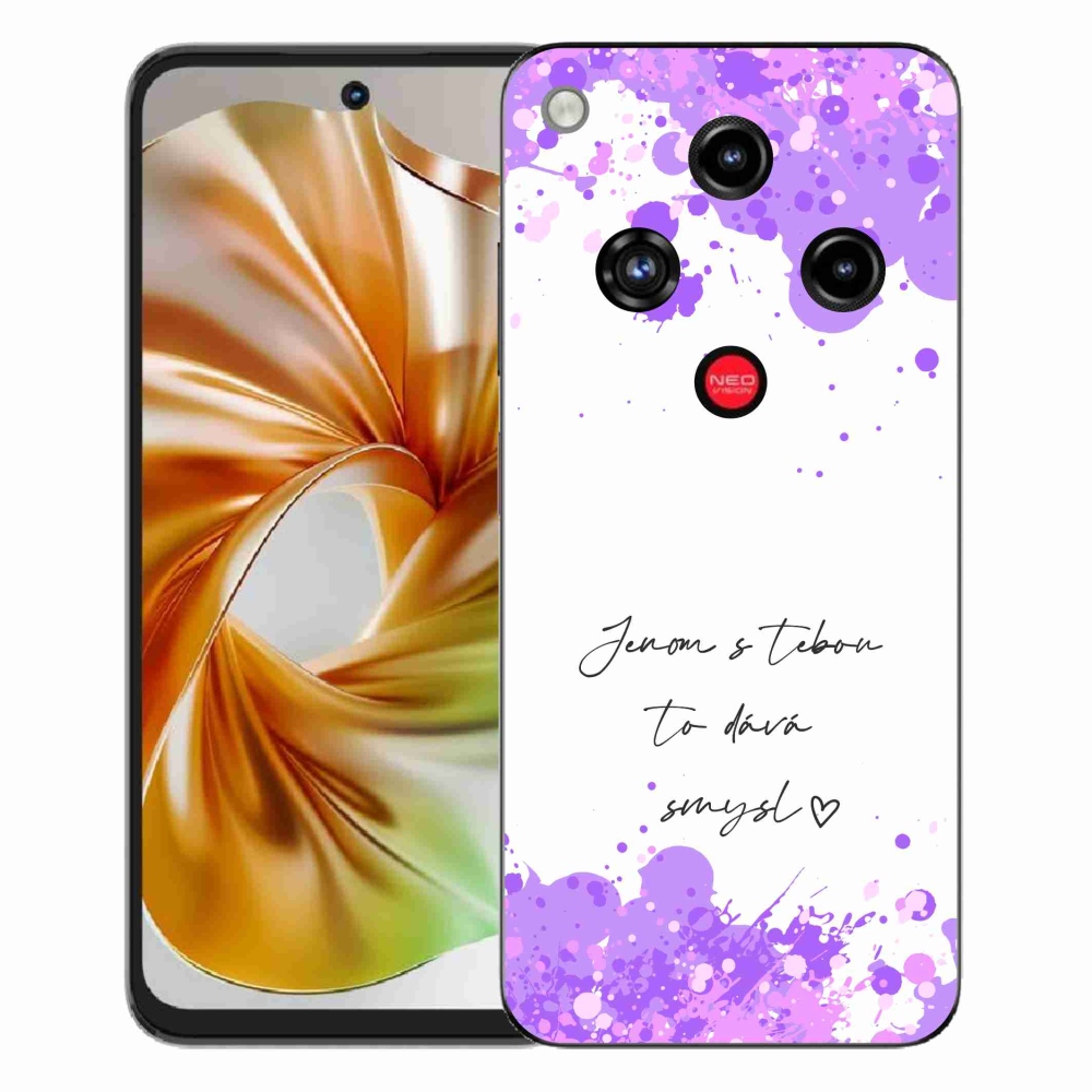 Gelový kryt mmCase na ZTE Nubia Focus 2 - zamilovaný text bílé pozadí