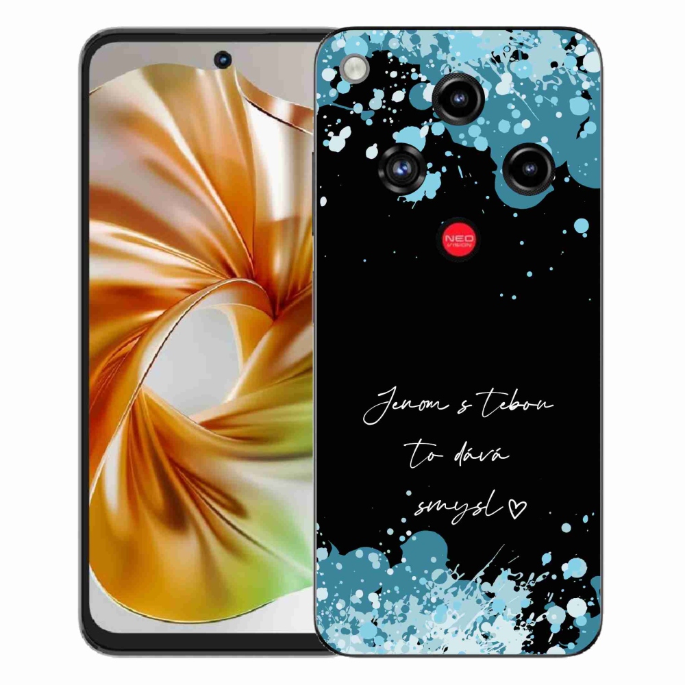 Gelový kryt mmCase na ZTE Nubia Focus 2 - zamilovaný text černé pozadí