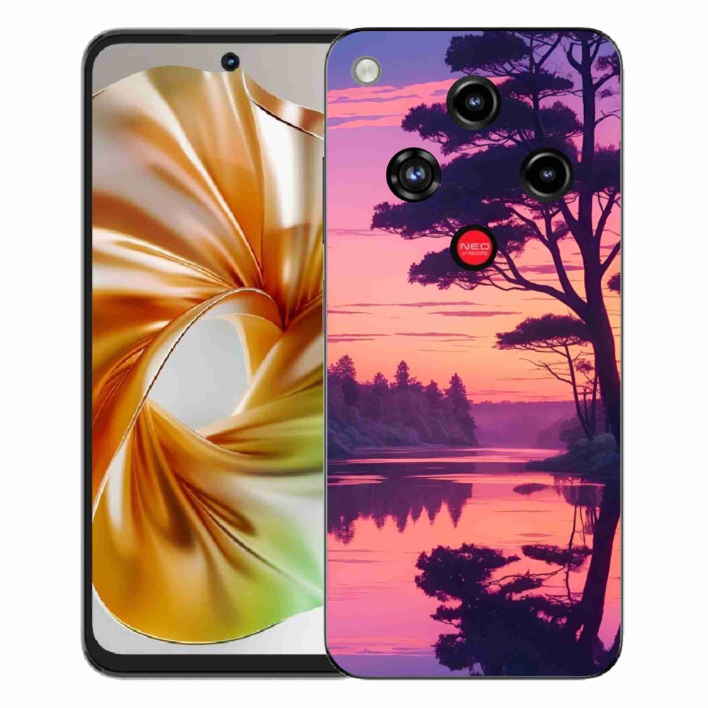 Gelový kryt mmCase na ZTE Nubia Focus 2 - západ slunce nad jezerem