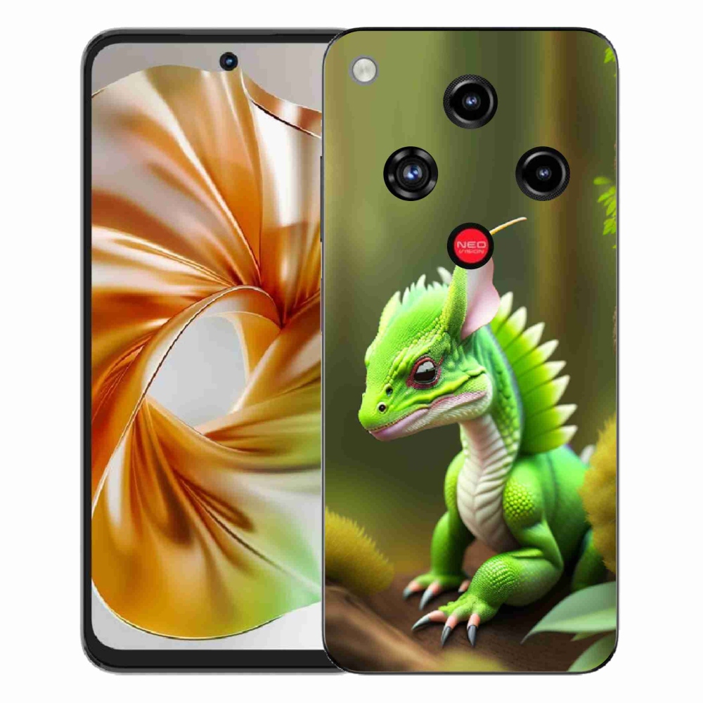 Gelový kryt mmCase na ZTE Nubia Focus 2 - zelený dráček