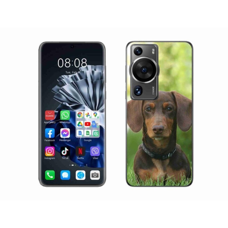 Gelový obal mmCase na Huawei P60 Pro - hnědý jezevčík