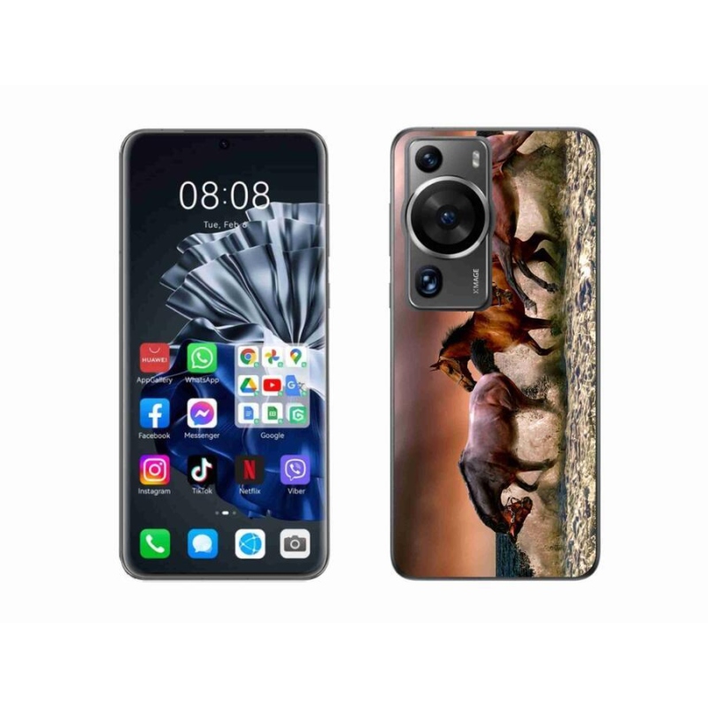 Gelový obal mmCase na Huawei P60 Pro - koně 1