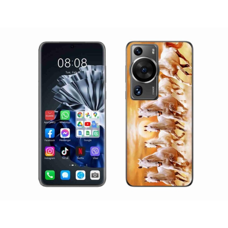 Gelový obal mmCase na Huawei P60 Pro - koně 2