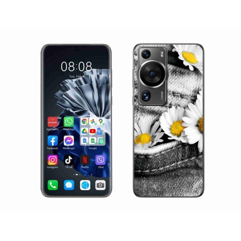 Gelový obal mmCase na Huawei P60 Pro - kopretiny