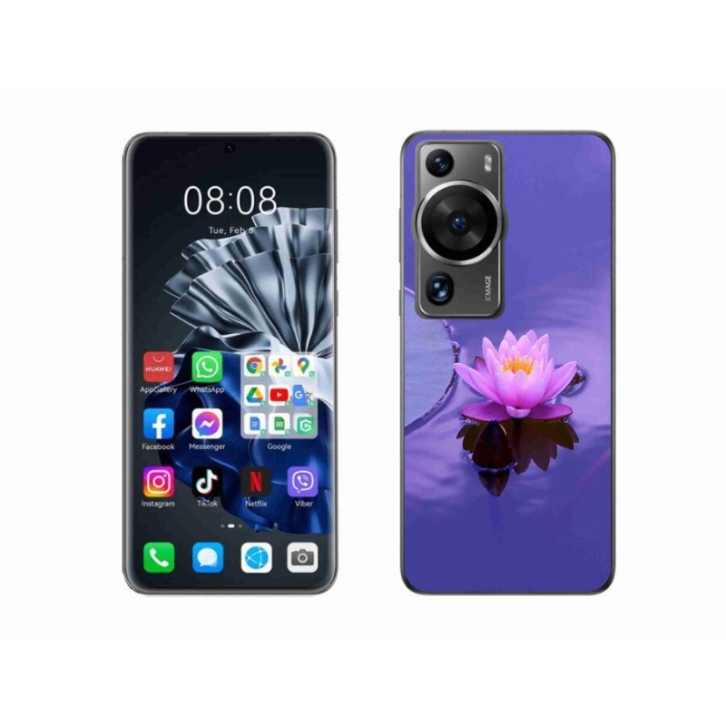 Gelový obal mmCase na Huawei P60 Pro - květ na hladině