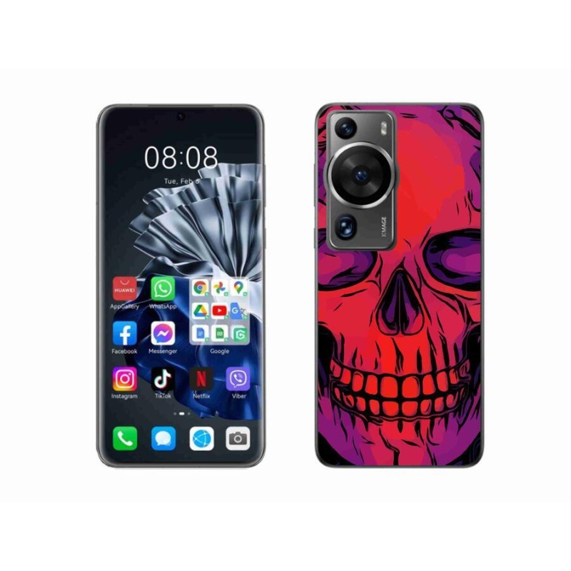 Gelový obal mmCase na Huawei P60 Pro - lebka