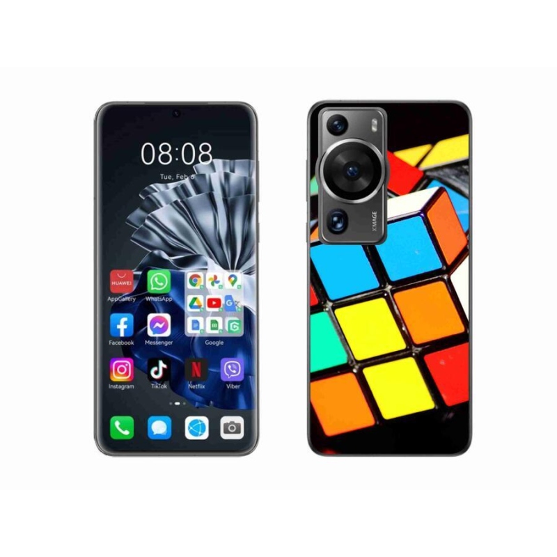Gelový obal mmCase na Huawei P60 Pro - rubikova kostka