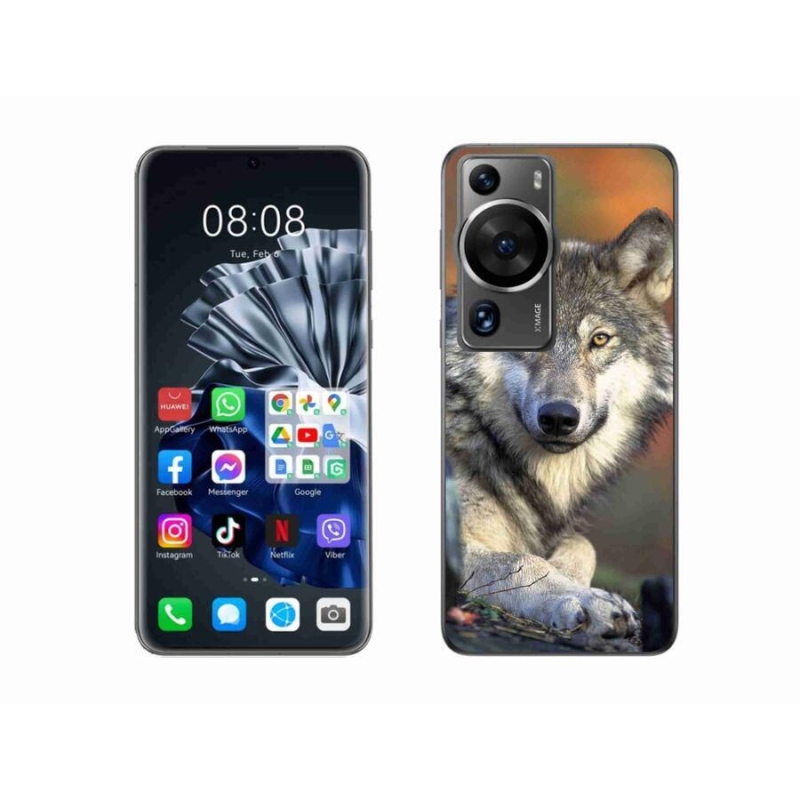 Gelový obal mmCase na Huawei P60 Pro - vlk
