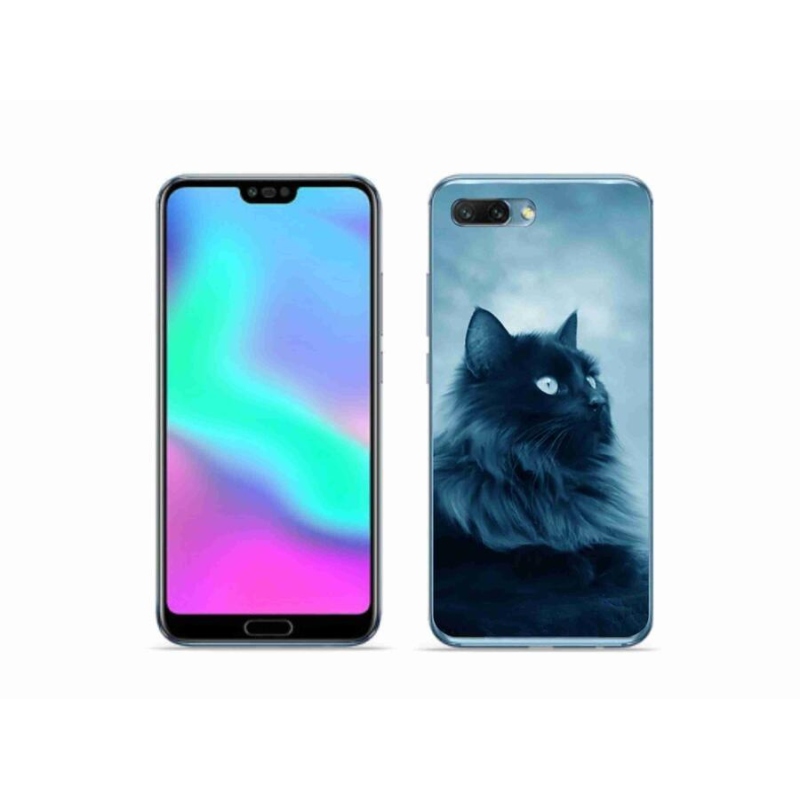 Gelový obal mmCase na mobil Honor 10 - černá kočka 1