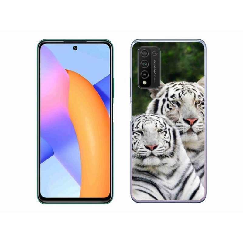 Gelový obal mmCase na mobil Honor 10X Lite - bílí tygři