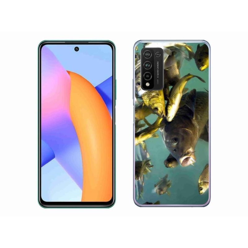 Gelový obal mmCase na mobil Honor 10X Lite - hejno ryb