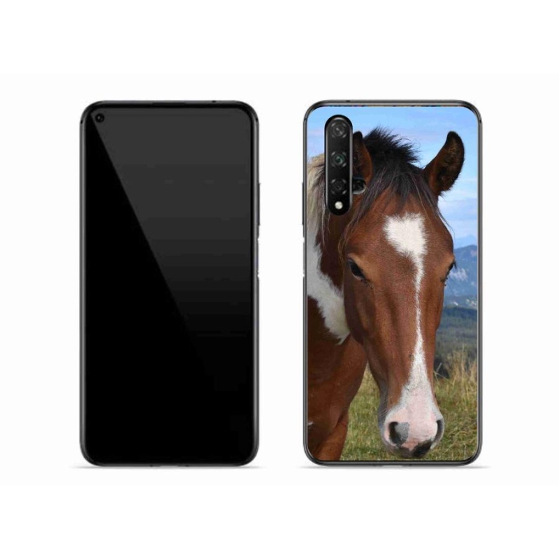 Gelový obal mmCase na mobil Honor 20 - hnědý kůň